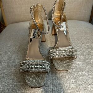 Badgley Mischka Gold Strappy Heels